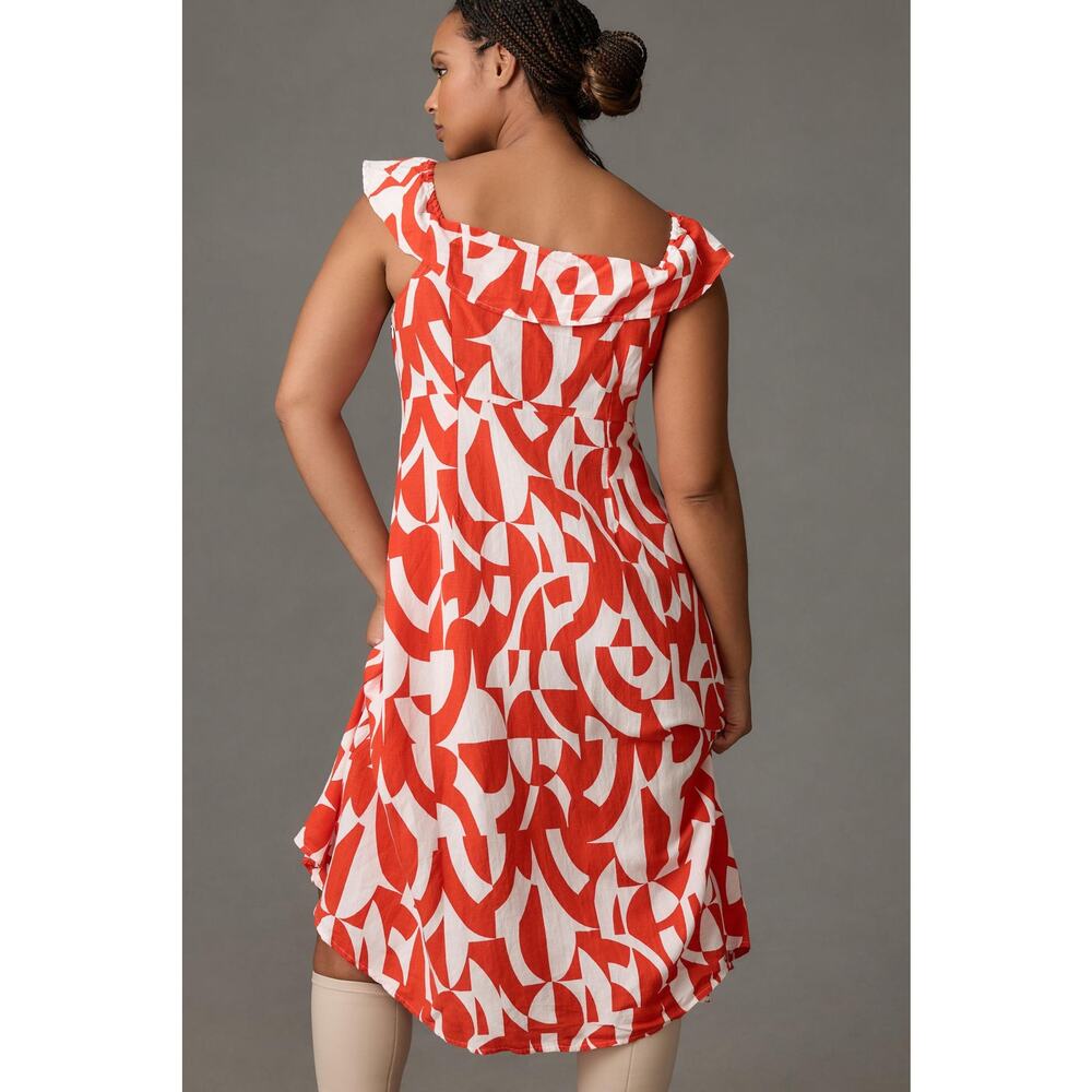 nwt by ANTHROPOLOGIE sz 10 Off-The-Shoulder Shirt Dress - Picture 3 of 6